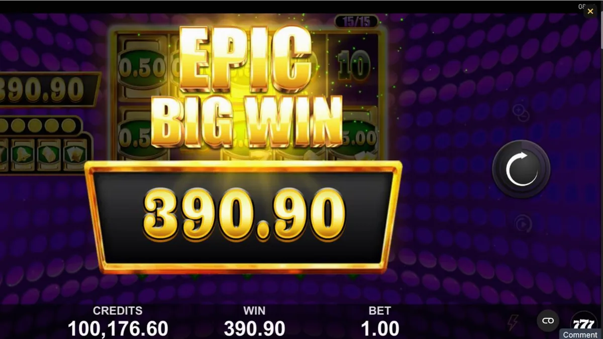 Tampilan visual slot Cash Spree Gold dengan simbol emas dan permata